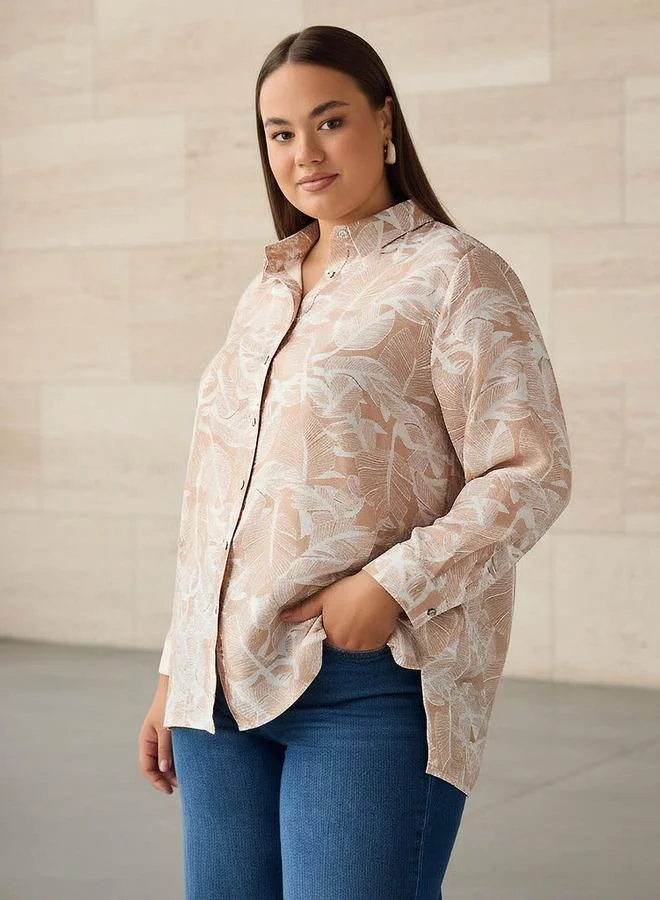  أولا بوبكن قميص أولا بوبكن بقصة عادية من الفيسكوز بطبعة زهور